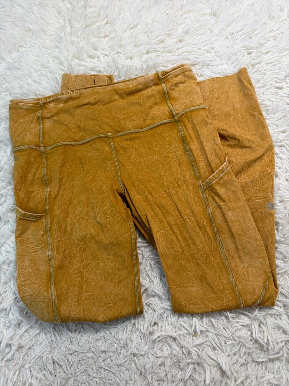Lululemon Fast and Free Tight 25" Ice Dye *Non-Reflective Ice Wash Spiced Bronze